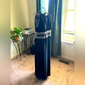 Black evening gown. Worn once for a Marine Corps ball.